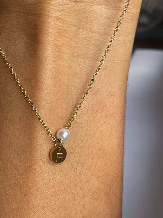 Pearl Disc Necklace