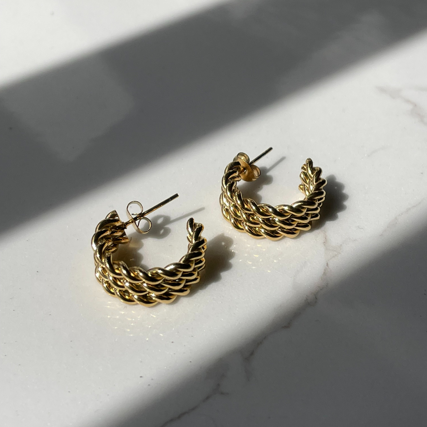 Triple Frenchies hoop earrings