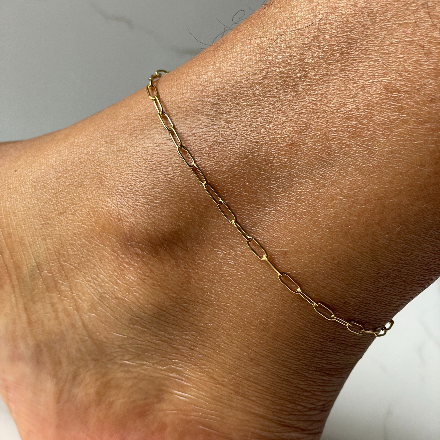 Paper clip anklet