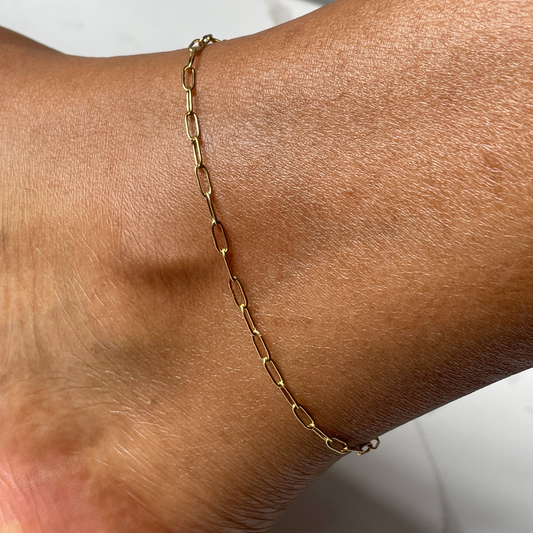 Paper clip anklet