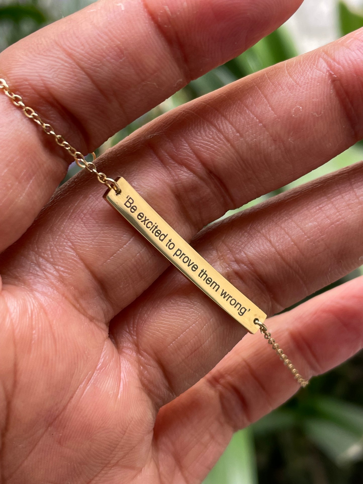 Affirmation Bar Bracelet (Customizable)