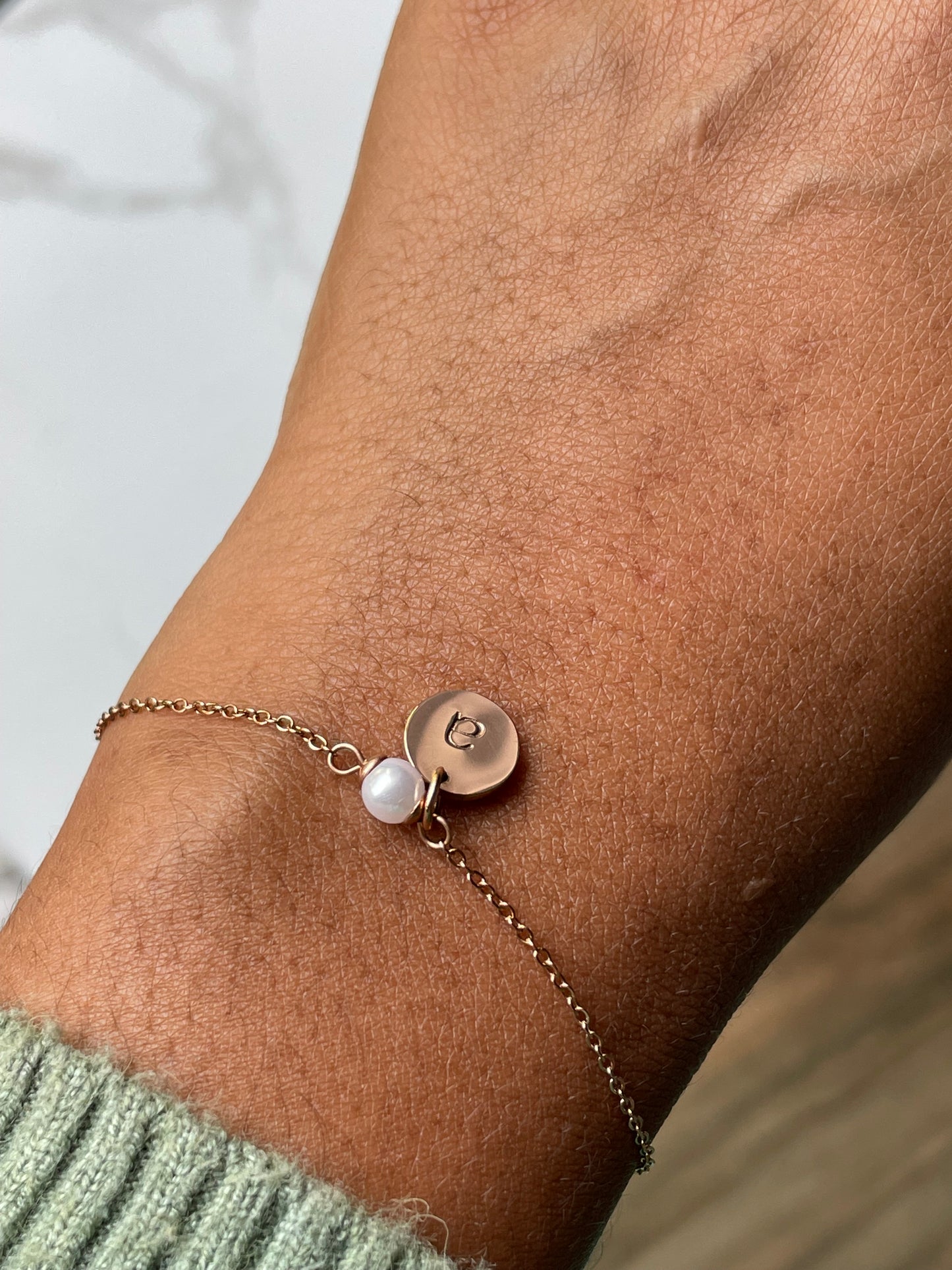 Pearl Disc Bracelet