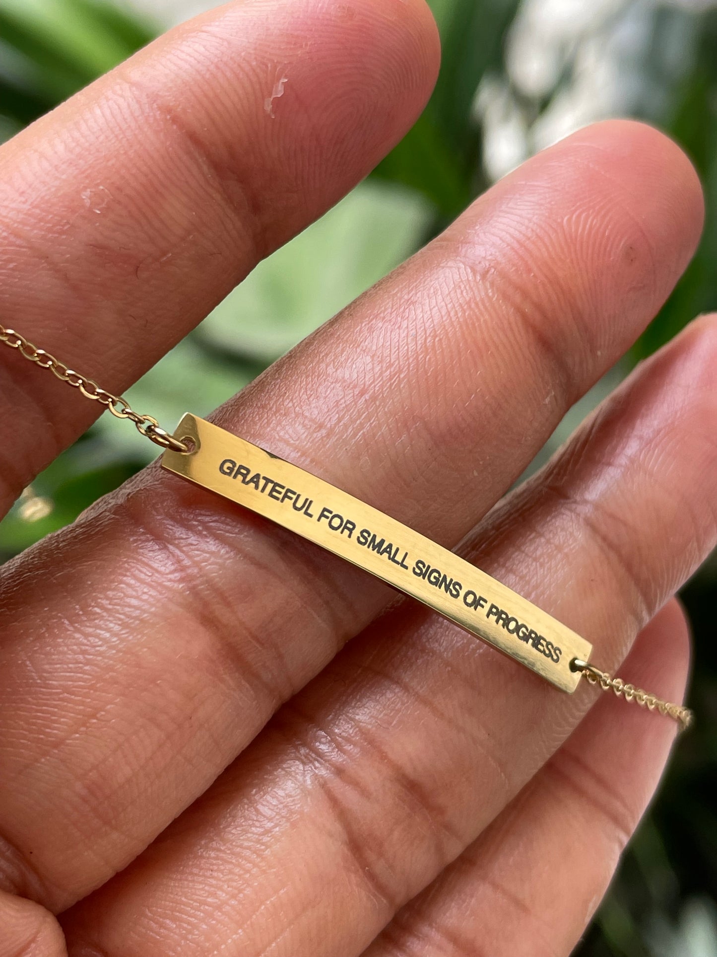 Affirmation Bar Bracelet (Customizable)