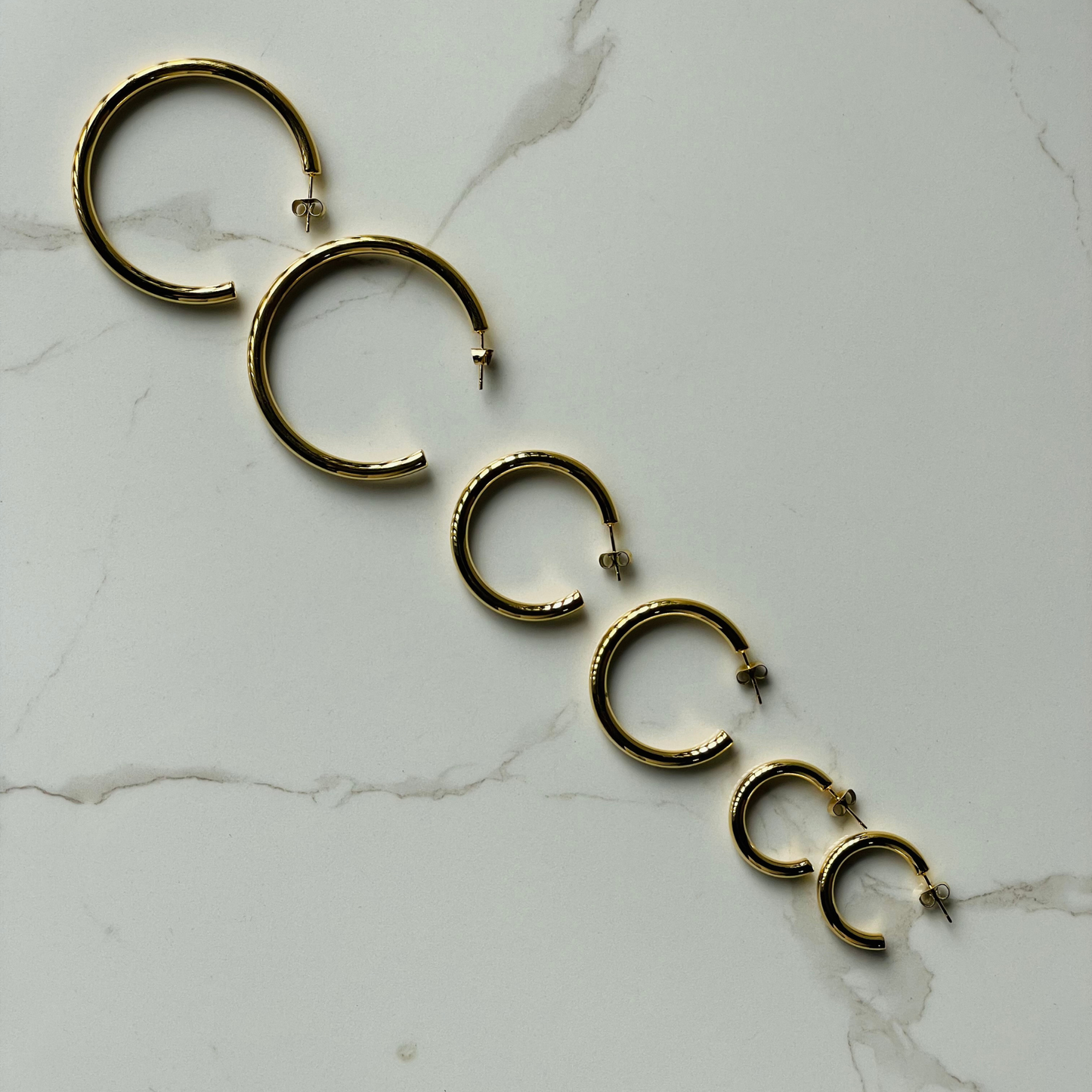 C Hollow Semi Hoop earrings