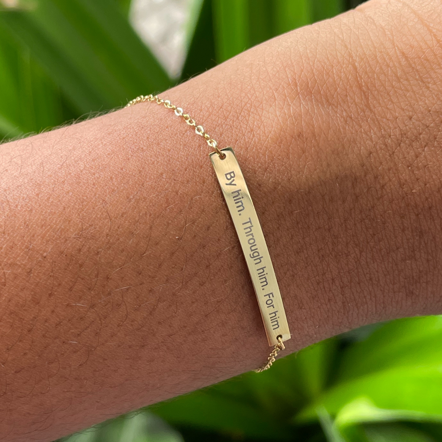 'By Him, Through Him, For Him' Affirmation Bracelet