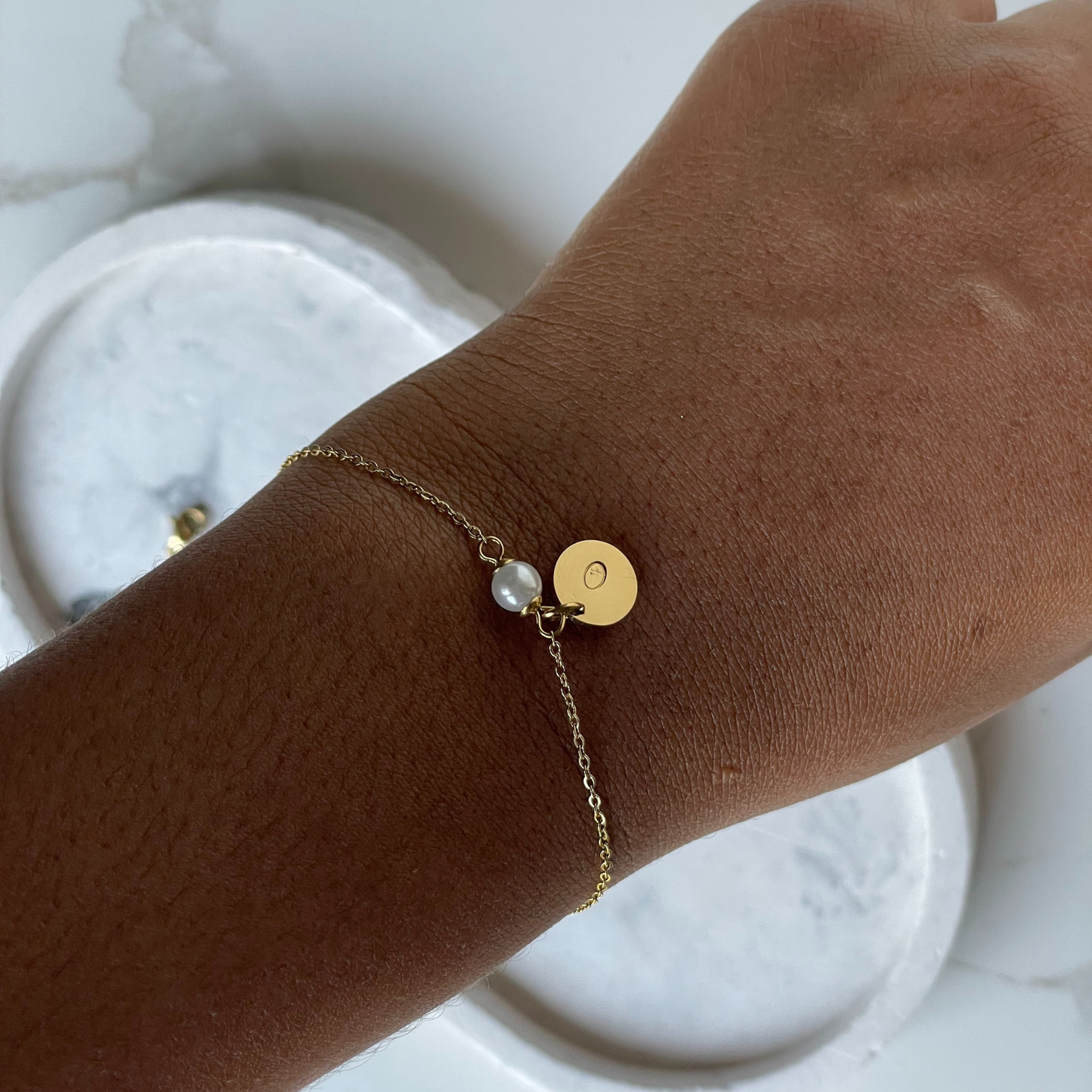 Pearl Disc Bracelet